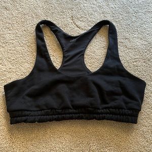 Alo Scoop Neck Sweatshirt Bra Black sz L